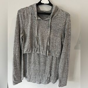 Latched Mama Nursing lightweight hoodie, size medium, grey